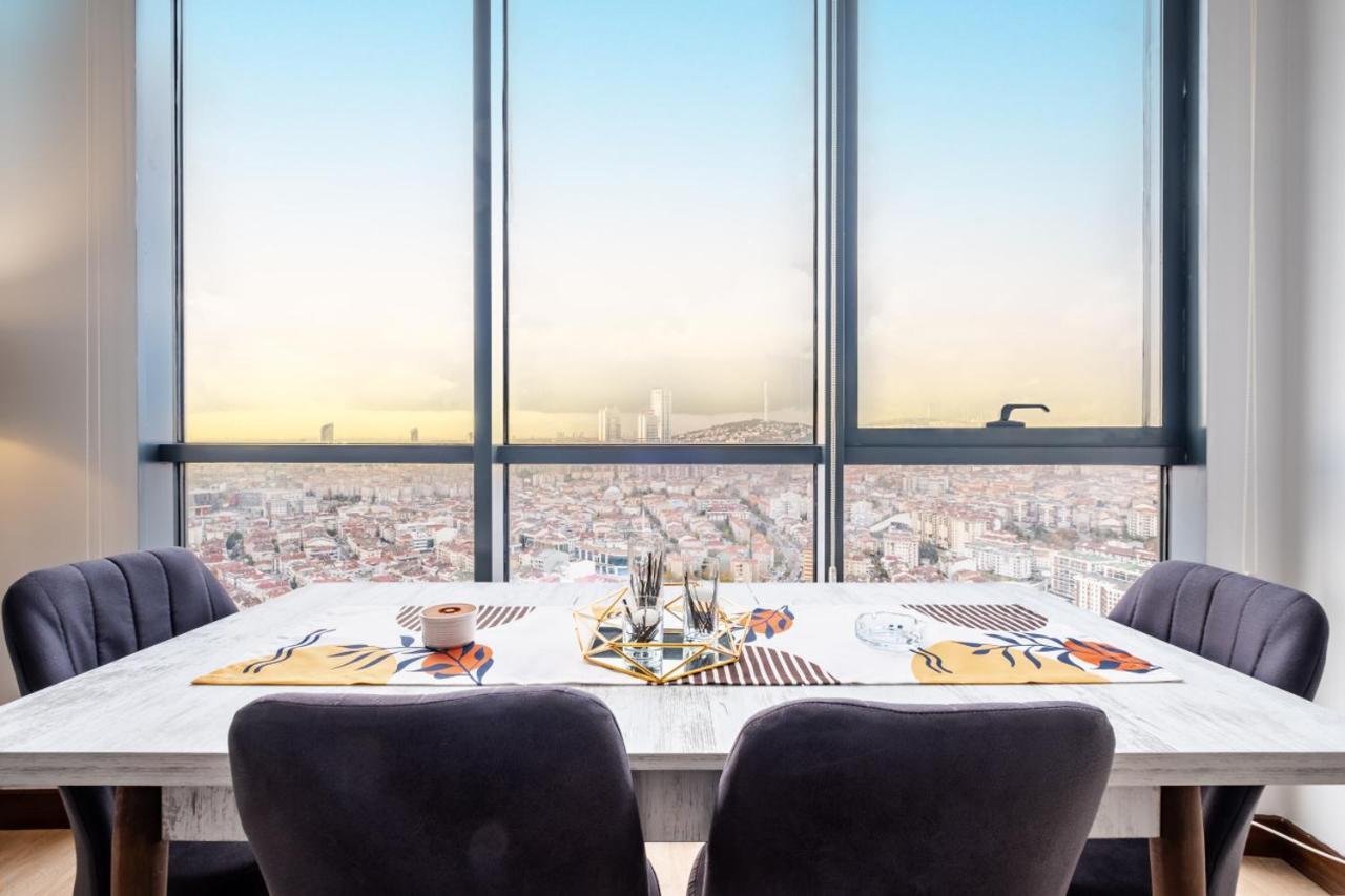 Charming Flat With City View In Atasehir Isztambul Kültér fotó