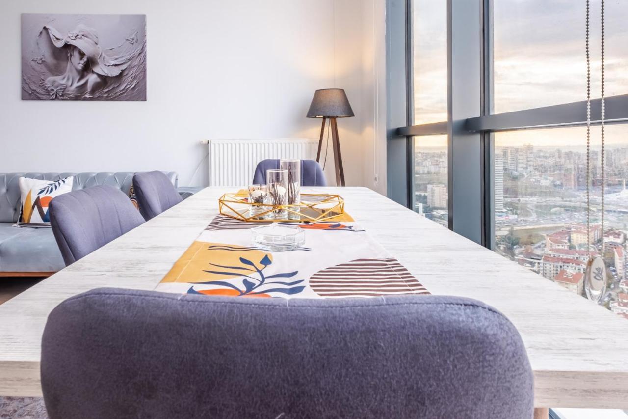 Charming Flat With City View In Atasehir Isztambul Kültér fotó