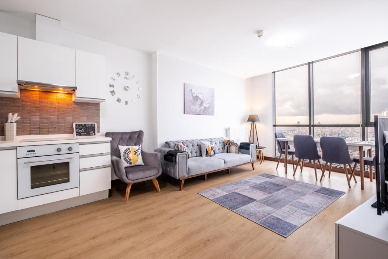 Charming Flat With City View In Atasehir Isztambul Kültér fotó